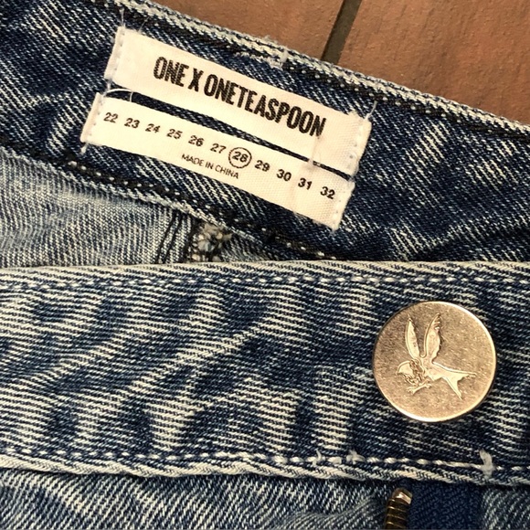 One Teaspoon Blue Denim Society Skirt - Picture 4 of 10